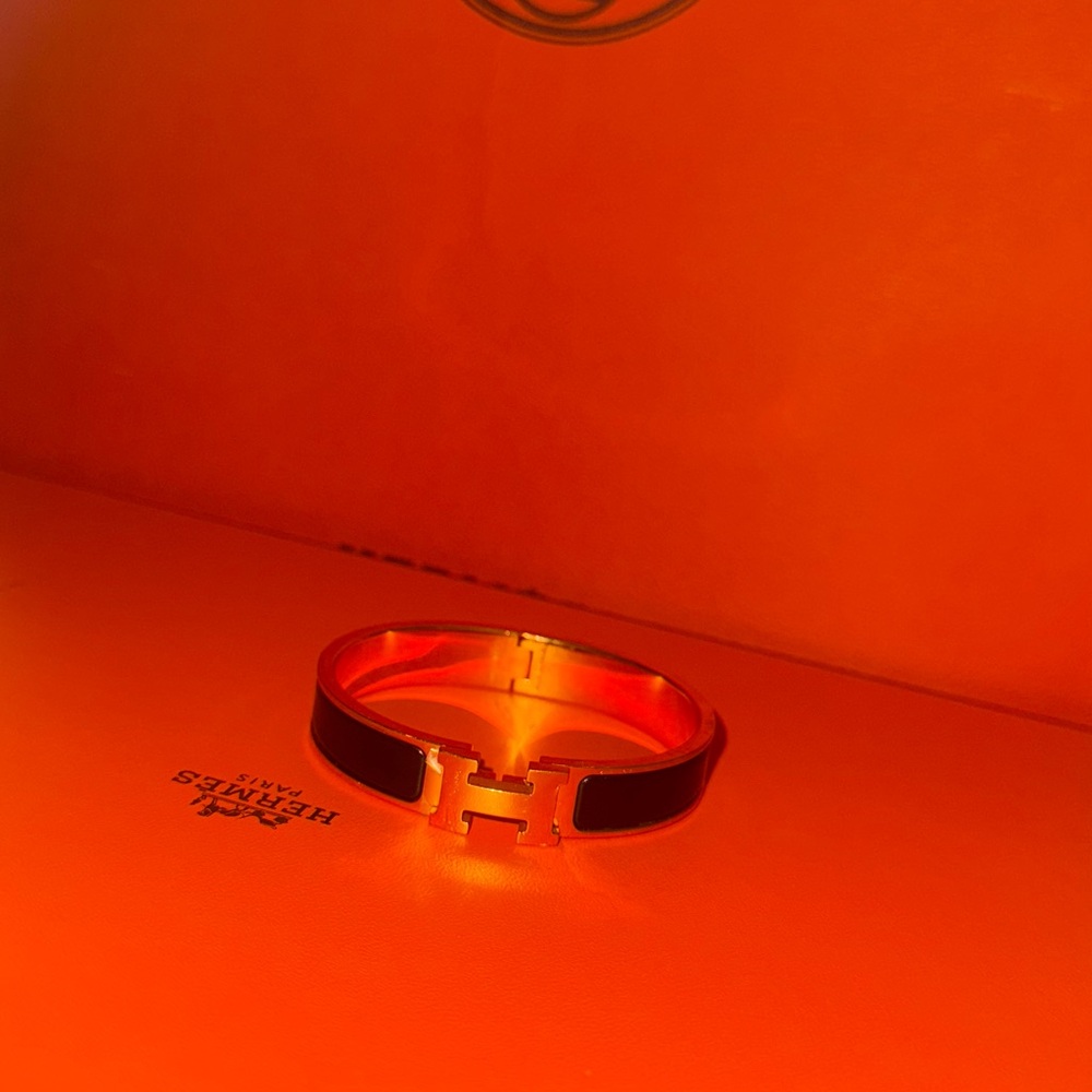 Hermes Black and Gold Women's Watch